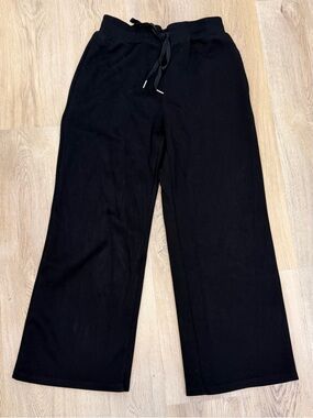 Anrabess Black Wide Leg Sweatpants
